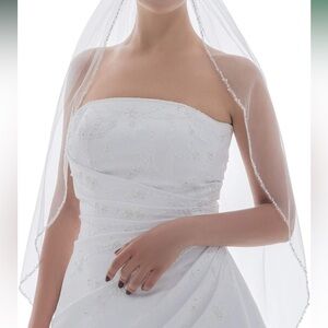 New White Wedding veil